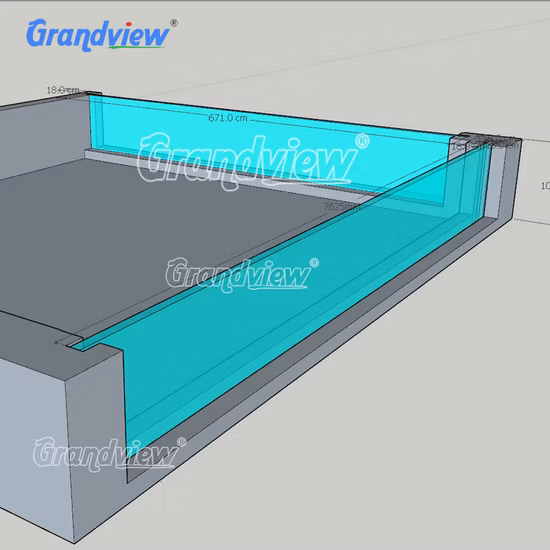 Piscine hors sol en verre acrylique transparent en plexiglas, 50mm, 80mm, 90mm